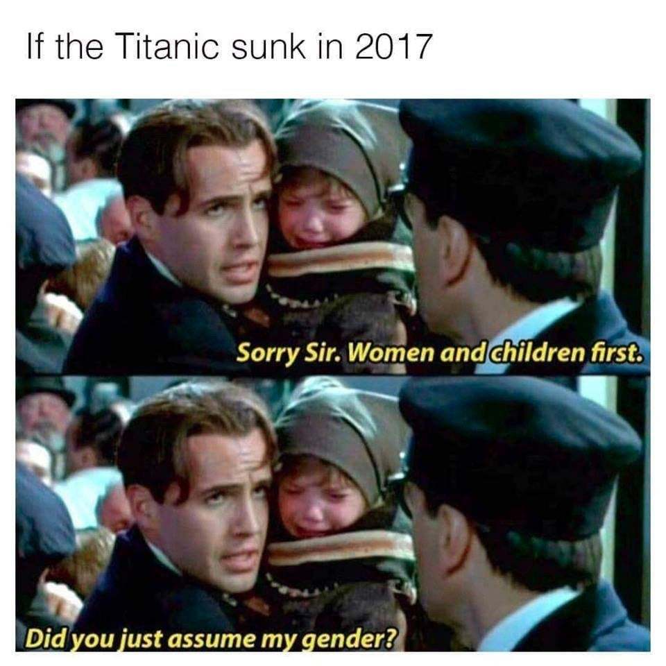 Titanic nos dias atuais - meme