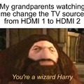 Only wizards can change the TV source