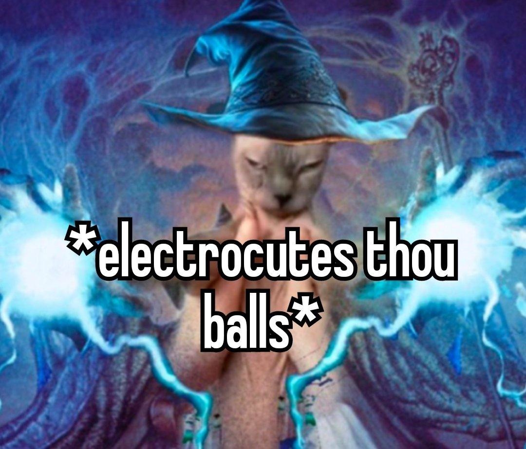 *electrocutes thou balls* - meme