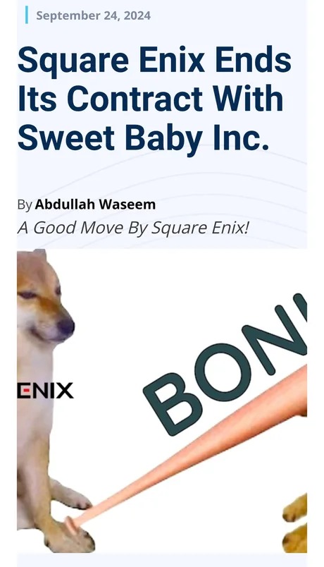 Gaming is ending with Sweet Baby inc - meme