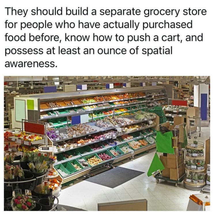 And all 4 wheels of the cart need to work - meme