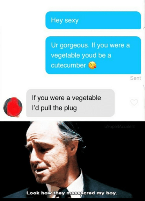 If you were a vegetable you would be a cutecumber - meme