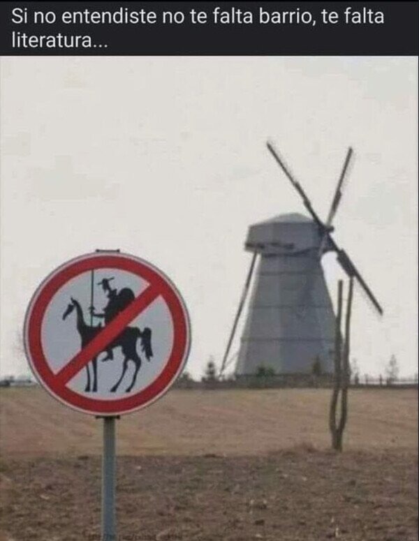 Prohibido quijotes - meme