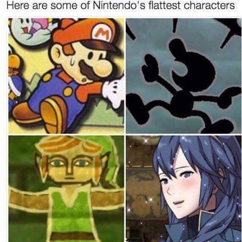 So many flat characters. - meme