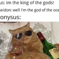 I am the god of tits and wine