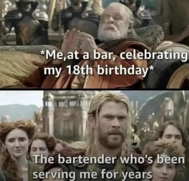 Funny 18th birthday meme