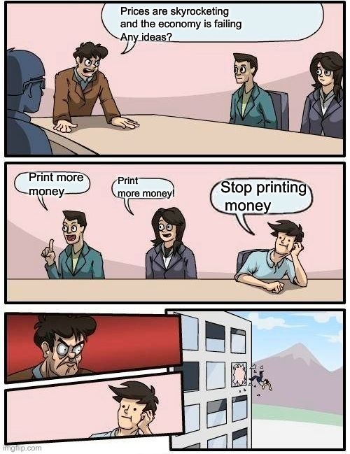 Stop printing money - meme