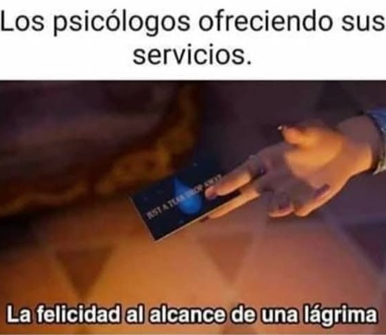 La felicidad a una lágrima de distancia - meme