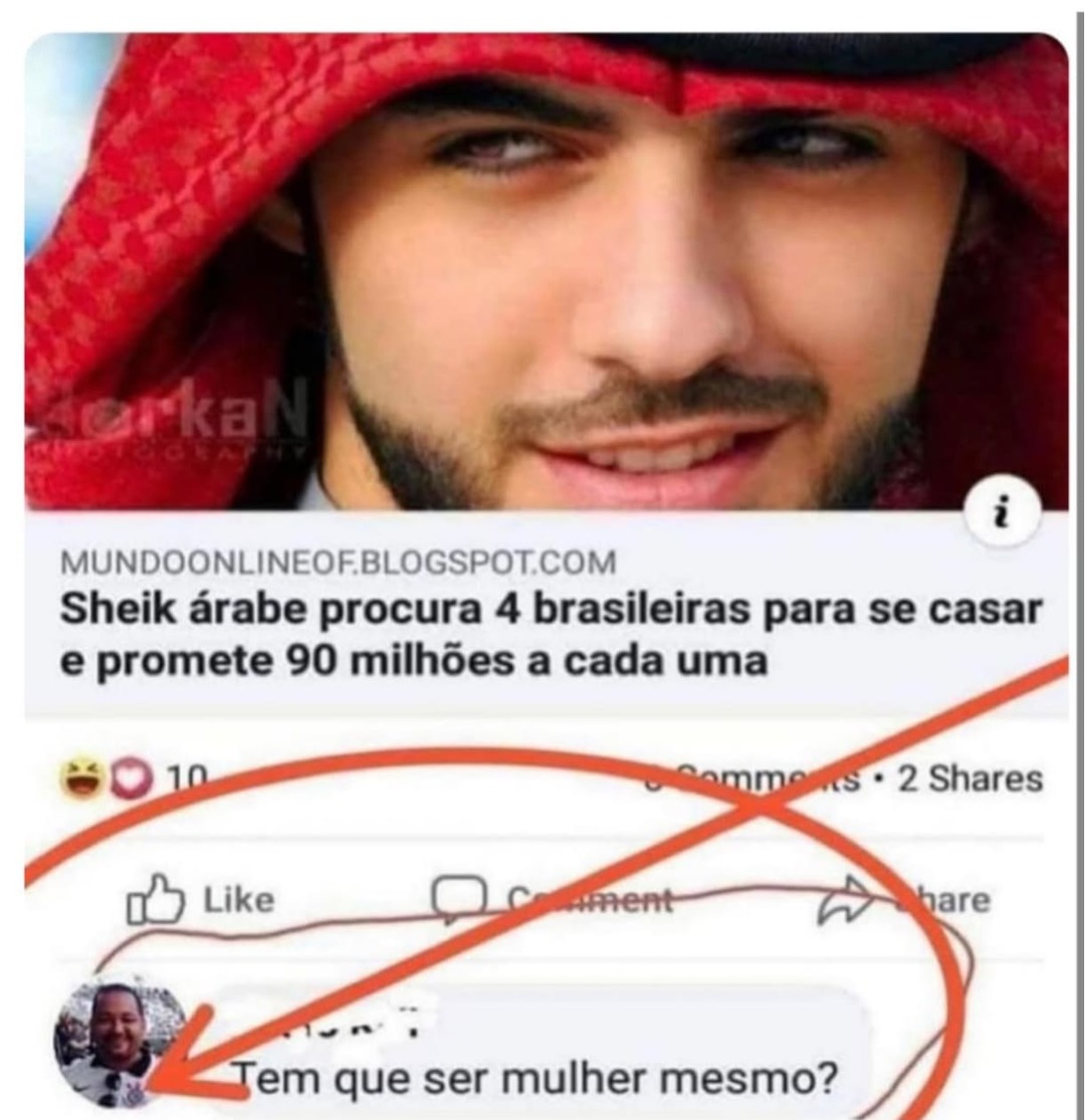 Sheik com interesses matrimoniais - meme