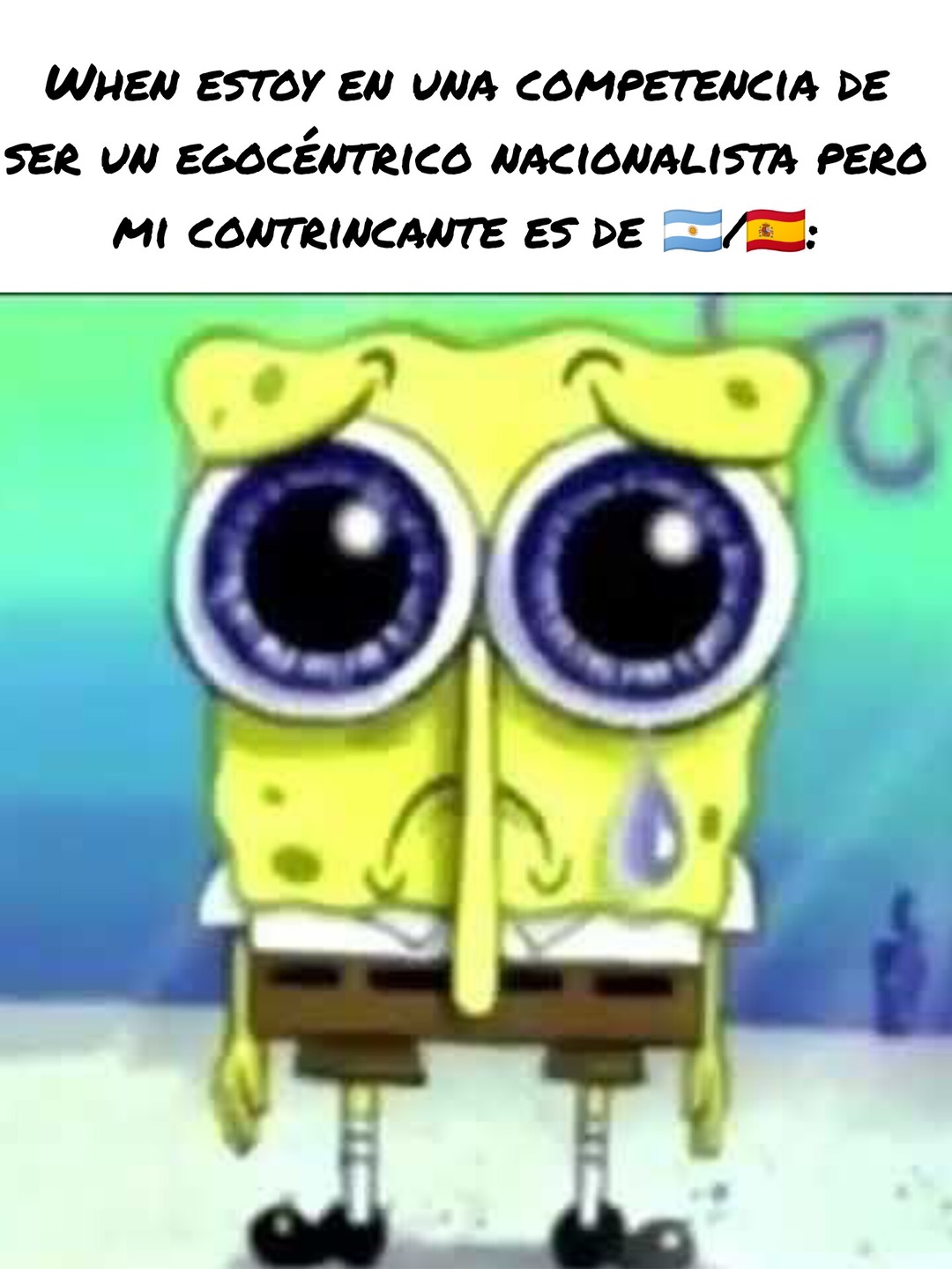 Argensirios y espasimios peleando por quien es mas agrandado - meme