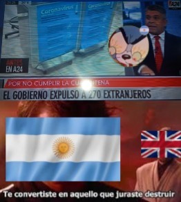 1: El noticiero es Argentino 2: Perdón por la calidad - meme