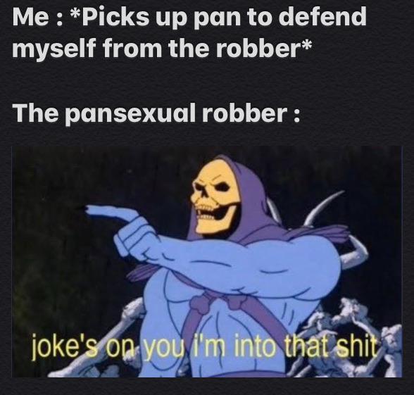 Pansexual robber - meme