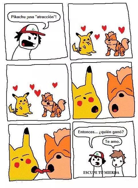 el titulo beso a picachu - meme