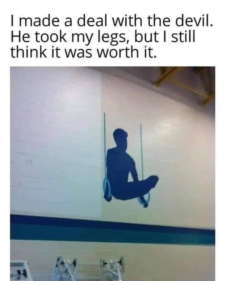 Good deal, giant cock, but give up the legs - meme