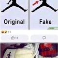 Original vs fake Jordans