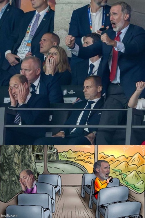 Momazo del rey del España celebrando el gol - meme