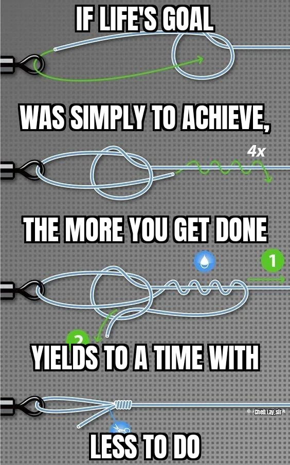 Untying a knot should be so productive - meme