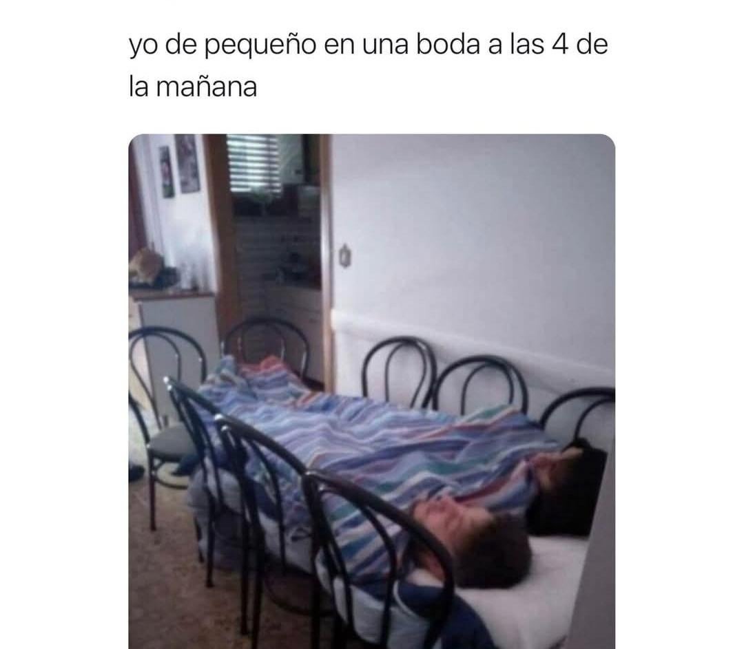 que buenas dormidas aquellas - meme