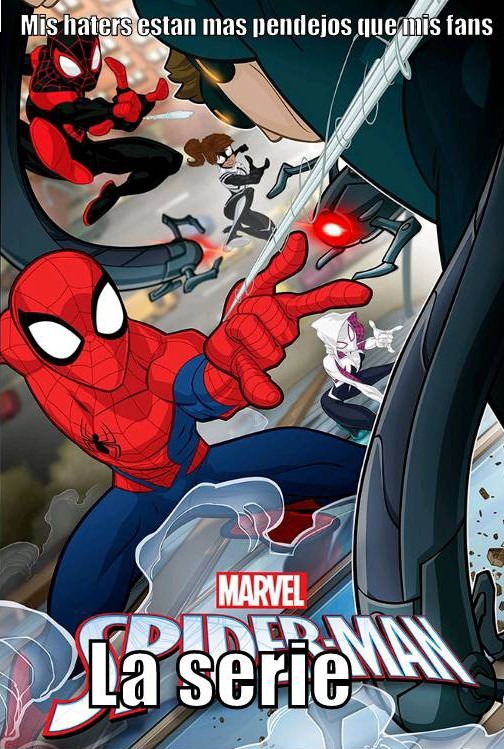 La gente que critica a muerte está serie y se la maman a ultimate son los mismos simios que criticaron a ultimate la década pasada por espectacular (Y solo la defienden por la animación) - meme