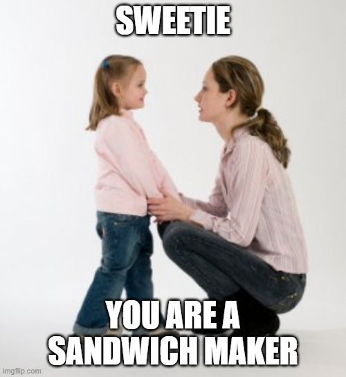 Mom ... Am I a sandwich maker? - meme