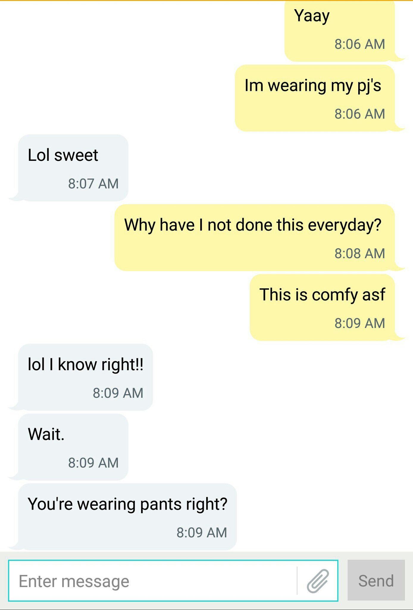 Me and my friend were wearing pj's to school and she got concerned - meme