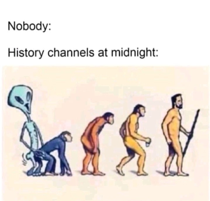 History Channel à meia noite - meme