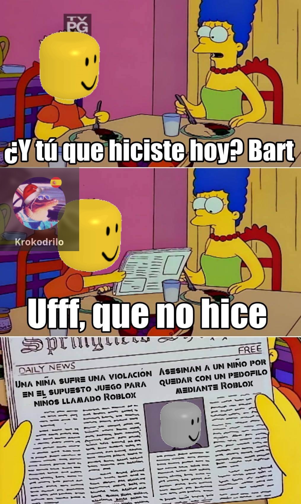 Top Memes De Roblox En Español Memedroid - roblox noob face meme
