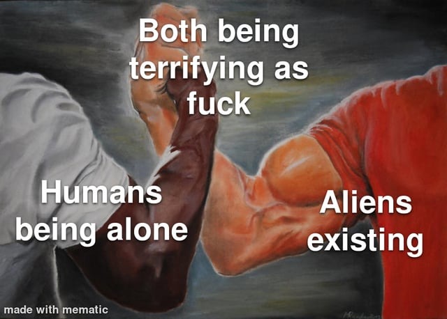 Humans and aliens - meme