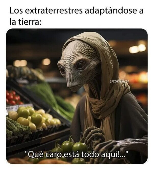 Inflación que afecta los compadres aliens - meme