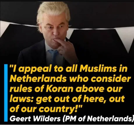 PM of Netherlands to all Muslims - meme