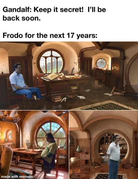 Frodo waited 17 years - meme