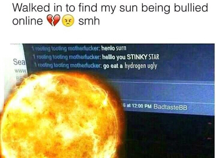 Sunburn bullying - meme