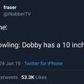 Master gave dobby a sock