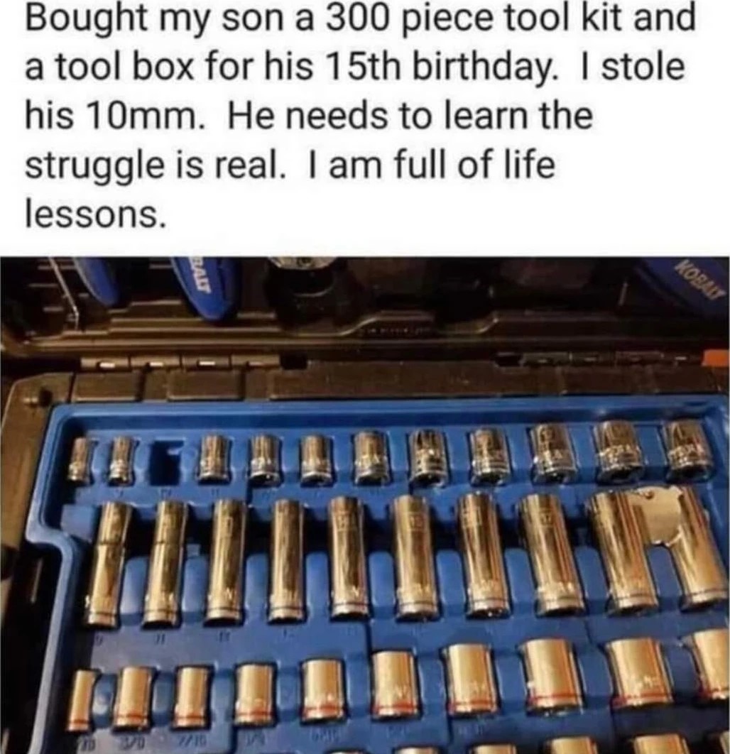 Tool box for his birthday Meme by Erwinbeencanceled ) Memedroid