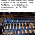 Tool box for his birthday