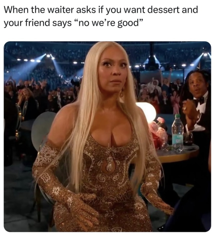 Beyonce shocked at the Grammys meme