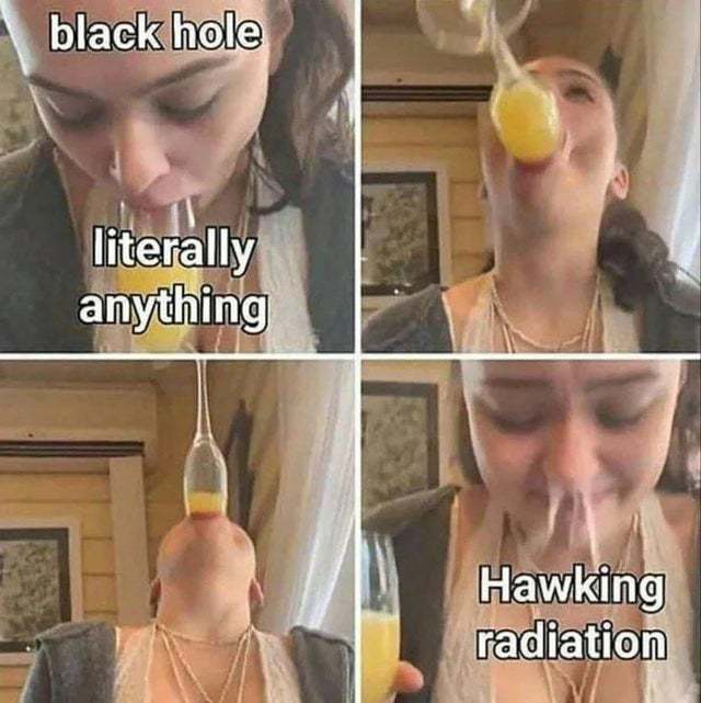 Hawking Radiation explained - meme