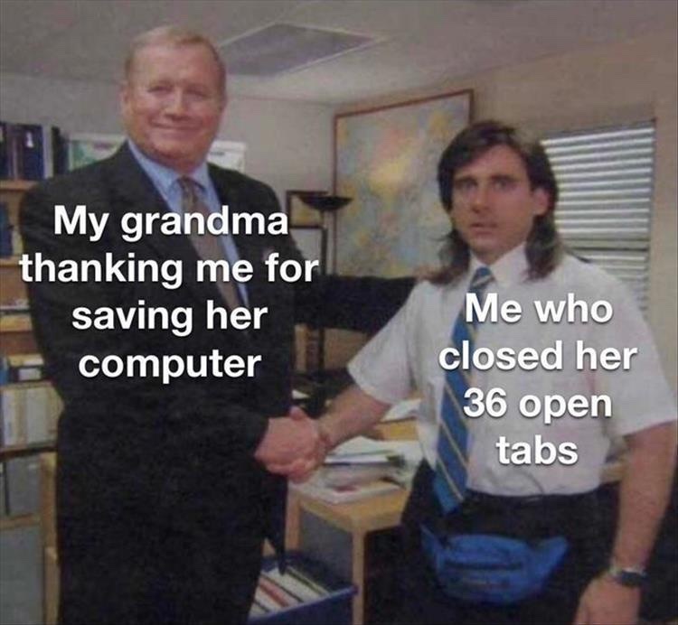 it was easy grandma - meme