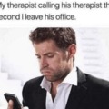 Therapist calling the rapist