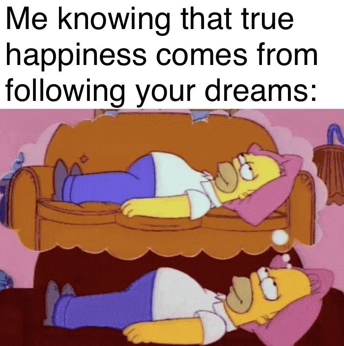 Just follow your dreams man - meme