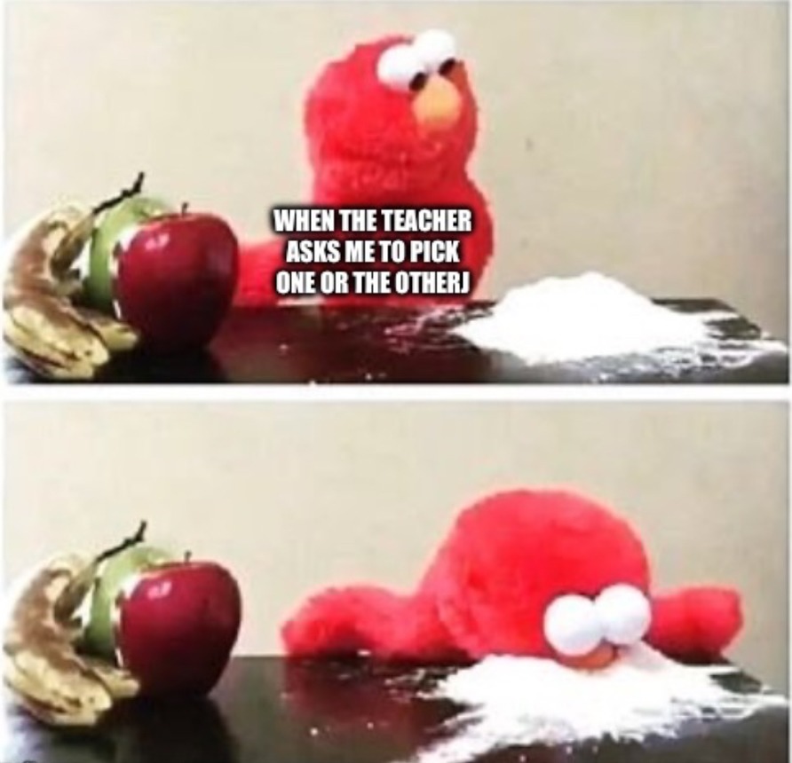 Elmo doesn’t know when to quit - meme
