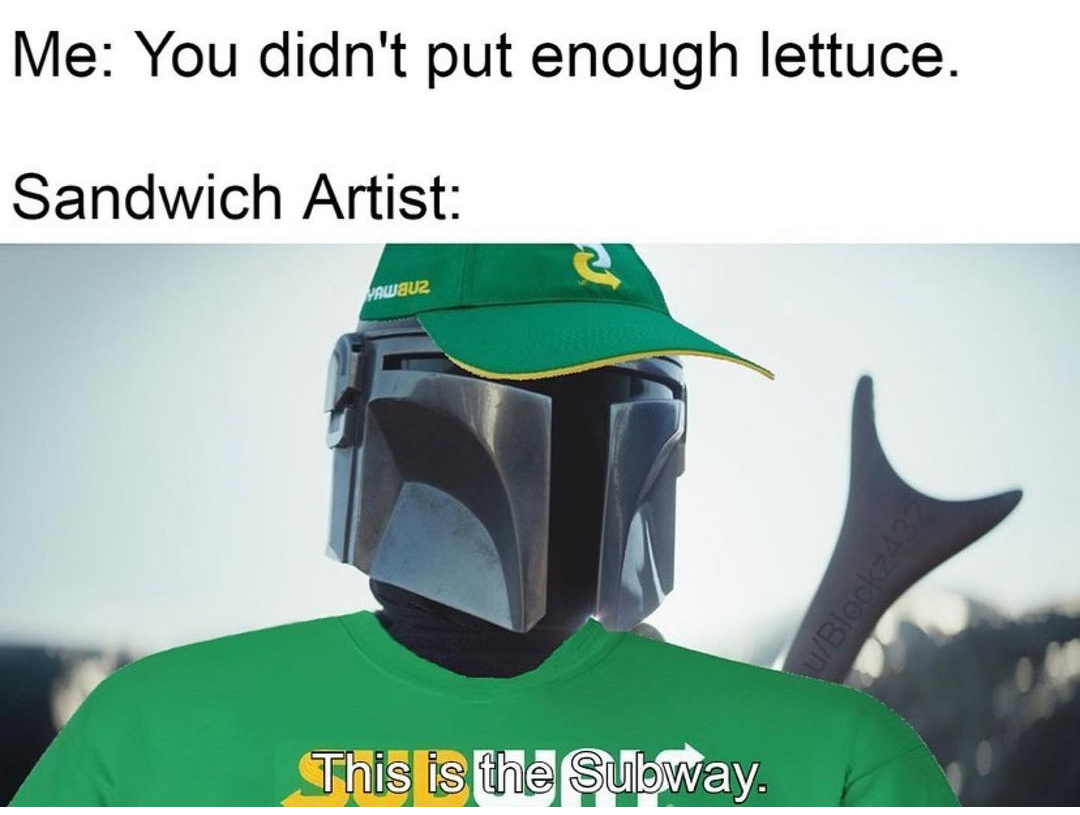 This is the subway - meme