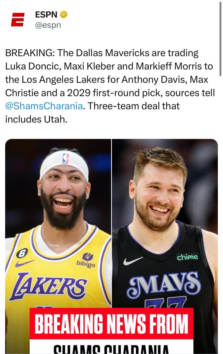 Luka Doncic Anthony Davis trade meme news