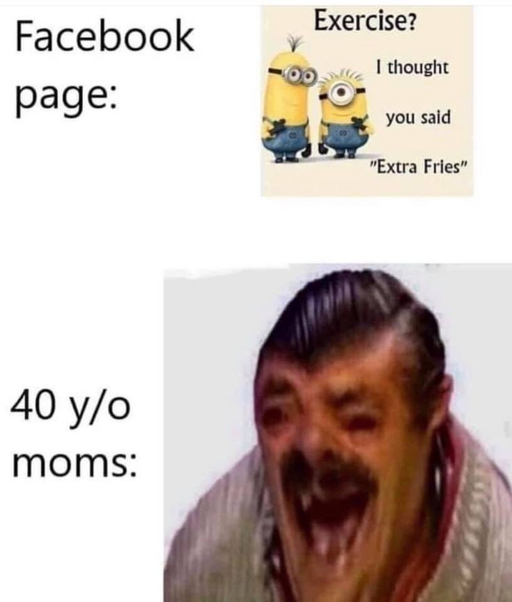 facebook page and moms - meme