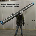 Anime characters with rocket lunchers be like