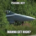 Silly F18, what you doin' in those trees?