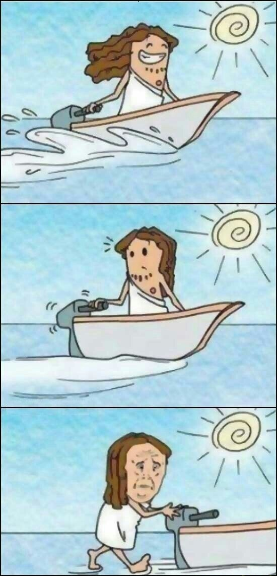 Gesù cammina sull'acqua - meme