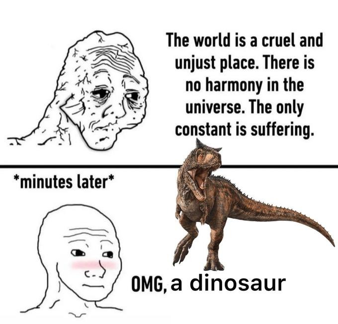 love for dinosaurs in Jurassic World Dominion meme
