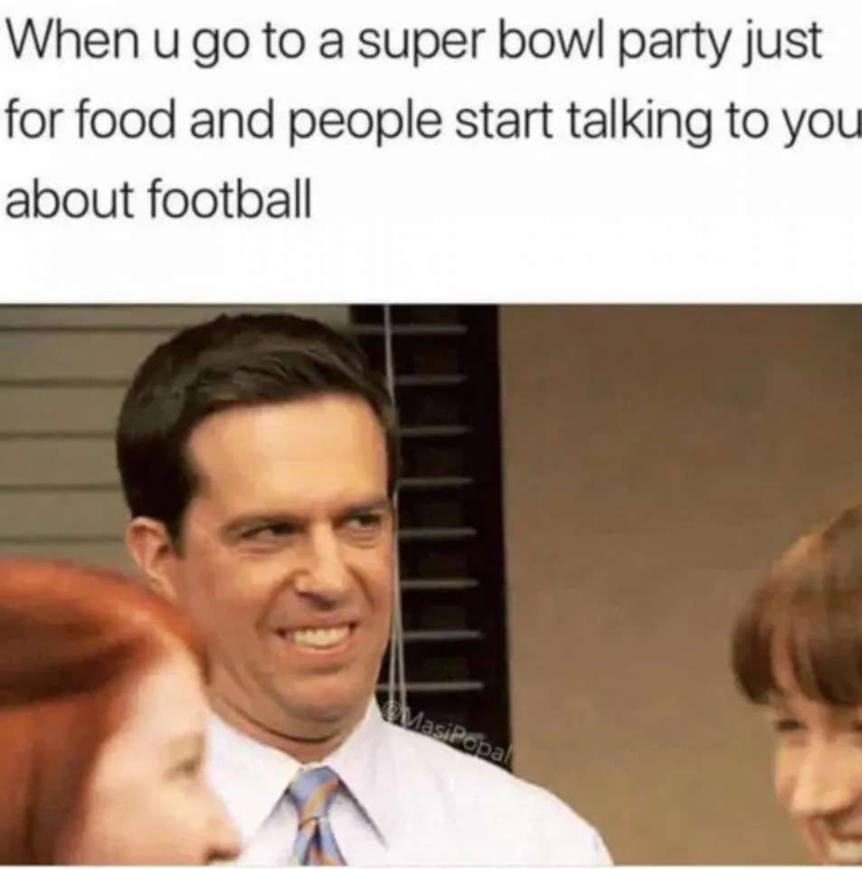 Super Bowl party - meme
