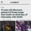 17yo discovers planet on third day of internship with NASA